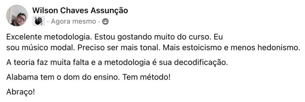 Depoimento original de aluno 14 publicado pelo Alabama